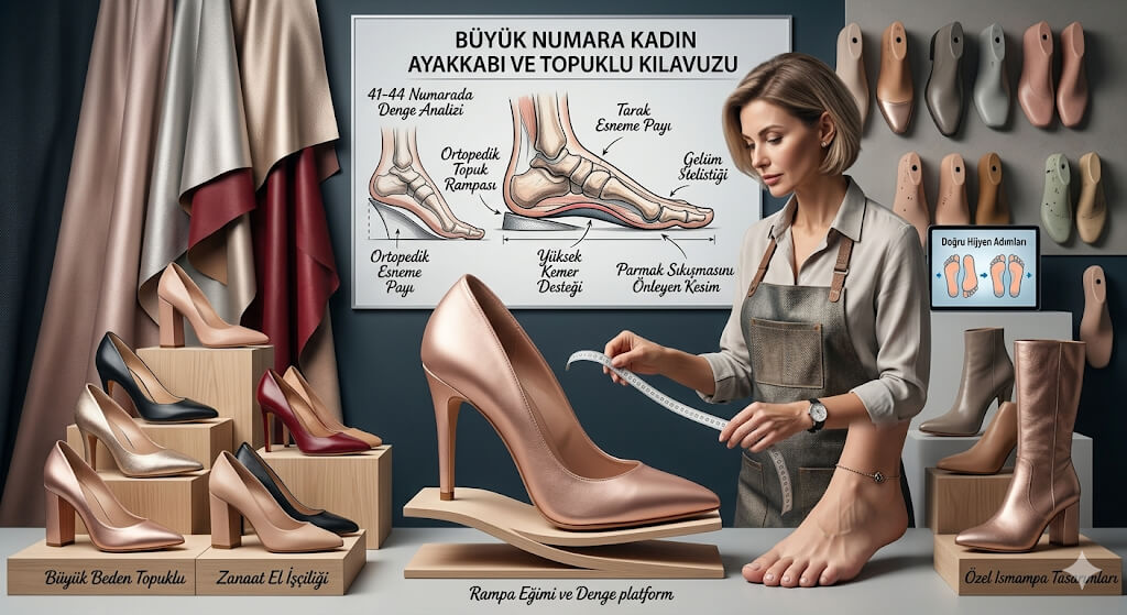 40 41 42 43 44 numara kadın ayakkabı ve topuklu seçim rehberi görseli