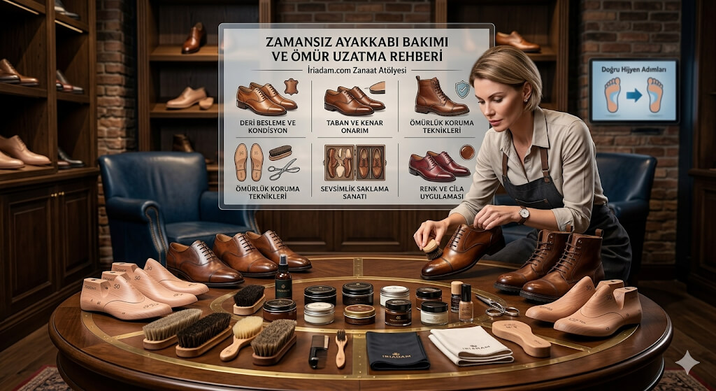 Ayakkabı bakımı ve ömür uzatma adımlarını anlatan rehber görseli